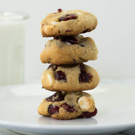 Image of White Chocolate and Cranberry Cookies Recipe